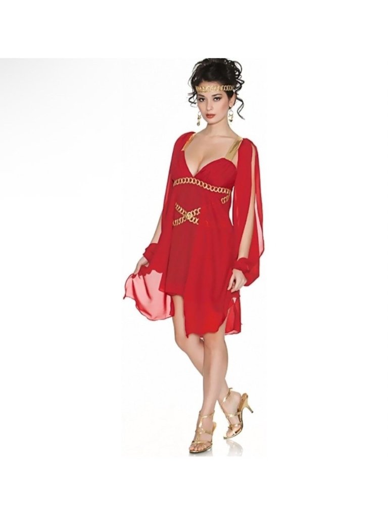 Delicious Roman Goddess In Red Halloween Costume Adult Size Medium/Large